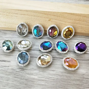 

10Pcs multicolour Faceted Crystal Glass Loose Beads,pave rhinestone Spacer Connector Beads Jewelry Finding BD359