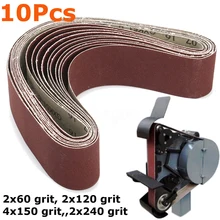 10pcs Sanding Belts for Grinding Polishing Mixed 60/120/150/240 Grit 50 x 686 mm 