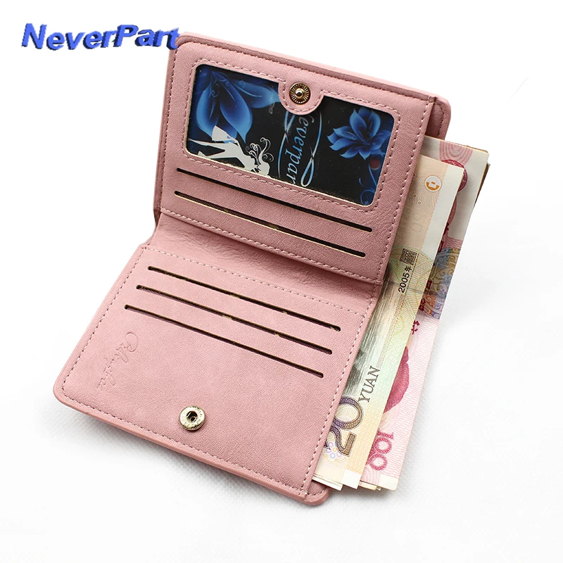 

2019 Women's Wallet PU Leather Fashion Coin Purse Female Moneybag Mini Wallets Credit Card Holder Purses Hasp Small Wristlet