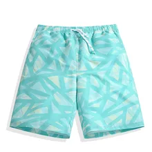 Летние пляжные брюки для отдыха на море, мужские быстросохнущие тонкие плавки свободного кроя