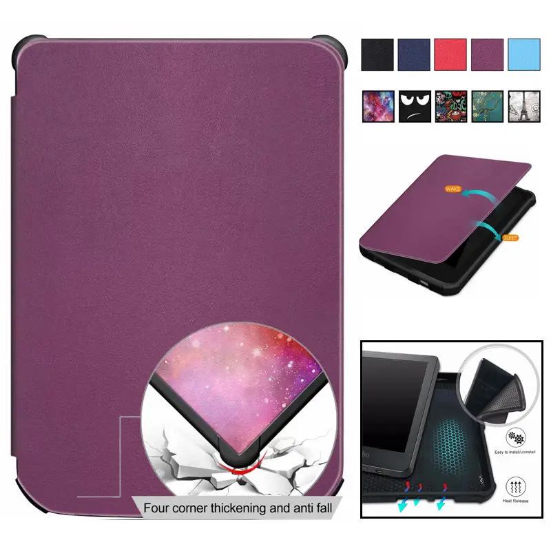 Умный чехол для Pocketbook 616/627/632 6 ''чехол-книжка для PocketbooBasic lux2 Book/touch/lux4 touch hd 3 Чехол Умный чехол для Pocketbook 616/627/632 6 ''чехол-книжка для PocketbooBasic lux2 Book/touch/lux4 touch hd 3 Чехол