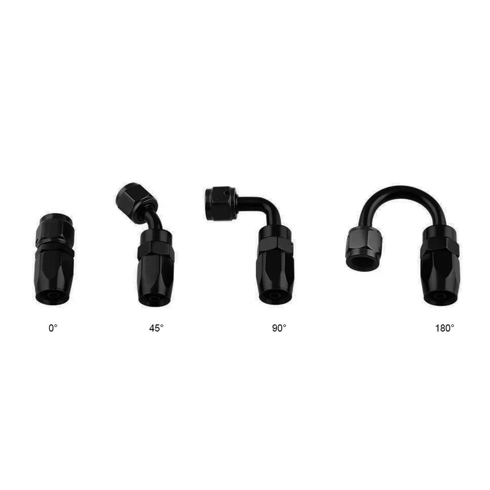 AN4 6 8 10 12 масляный/топливный/поворотный шланг алюминиевый адаптер фитинги