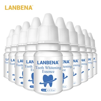 

10PCS LANBENA Teeth Whitening Essence Powder Tooth Bleaching Dental Tools Oral Hygiene Removes Plaque Stains Daily Use