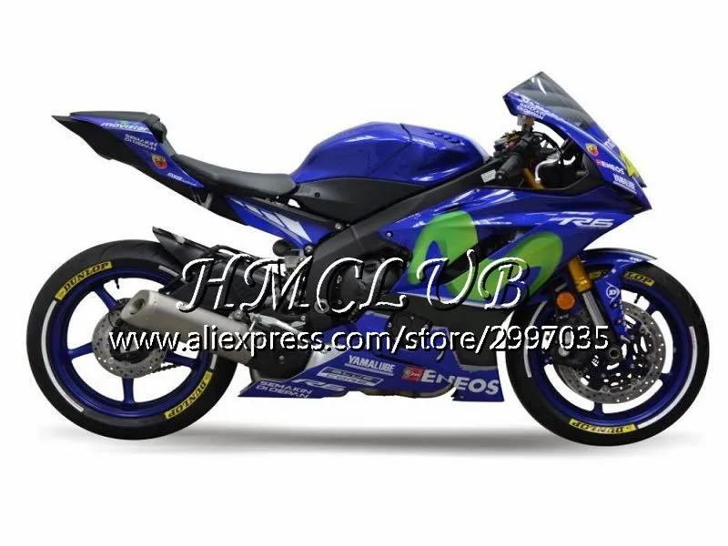 Инъекций средства ухода за кожей для YAMAHA YZF600 YZF-R6 YZF R6 3HC. 0 YZF 600 R 6 17 YZF-600 YZFR6 17 18 обтекатель комплект цвет: синий - Цвет: No. 5 Glossy