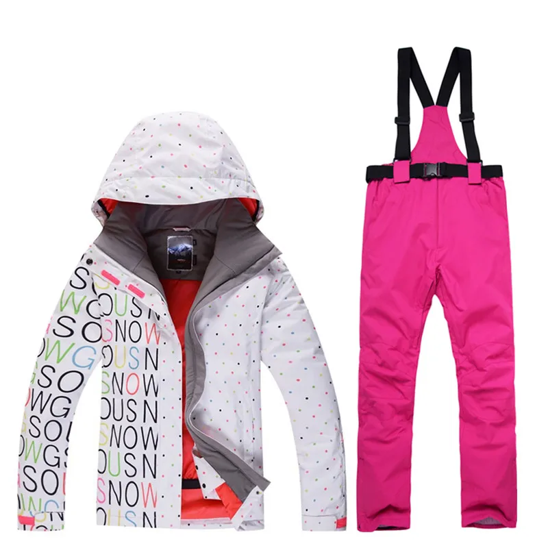 

10K high quality winter jacket women's ski suit windproof waterproof jacket and pants outdoor ski mountaineering riding suit
