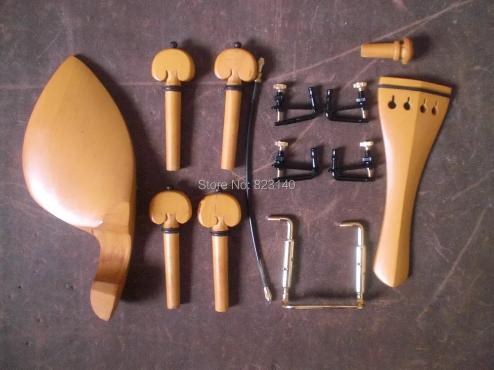 

1 set Boxwood Violin parts 4/4 with string adjuster, chin rest screw & tail gut