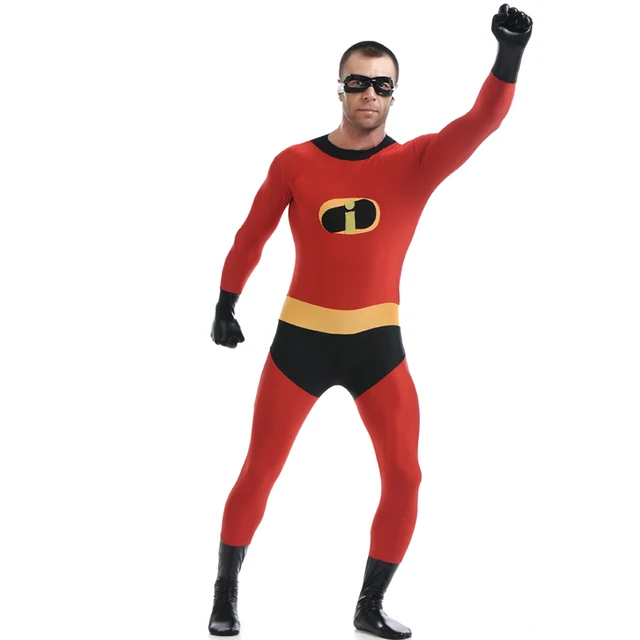 the incredibles costume mr incredible bob parr cosplay zentai full body catsuit halloween costume for