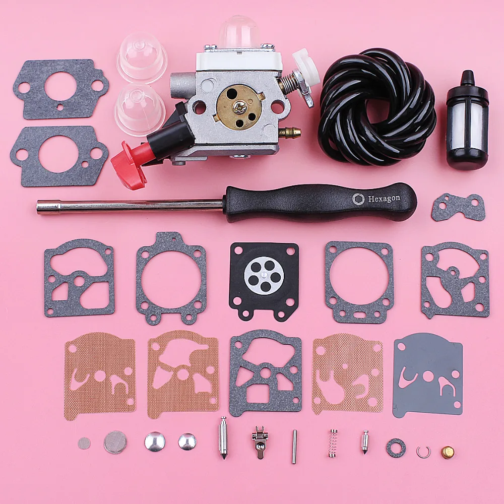 

Carburetor Carb Adjustable Tool For Stihl FS56 FS 56 Gasket Fuel Filter Line Hose Repair Kit String Trimmer Replace Part