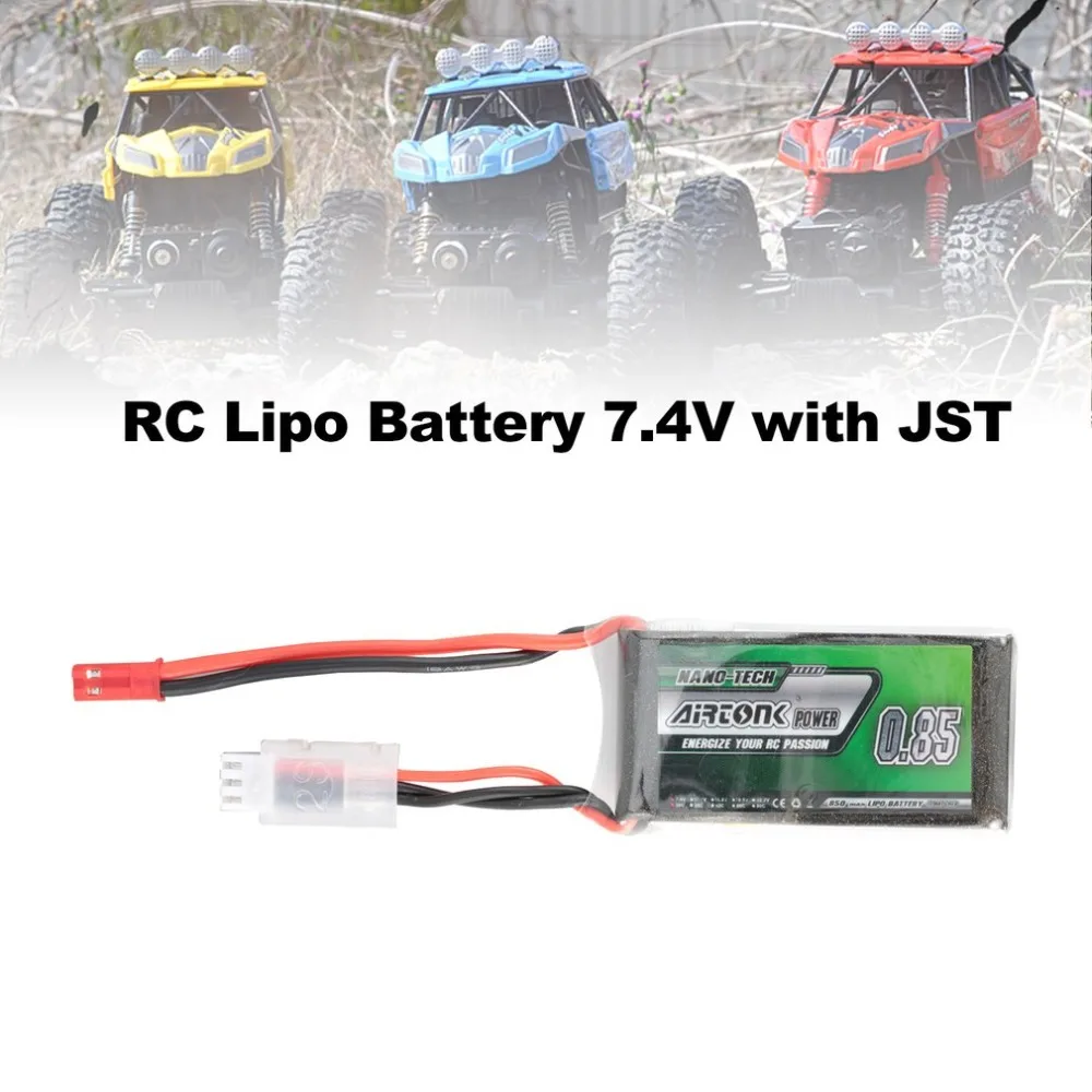 Airtonk мощность 7 4 В 850 мАч 30C 2 S 1 P Lipo батарея JST Plug перезаряжаемые для RC гоночный Дрон