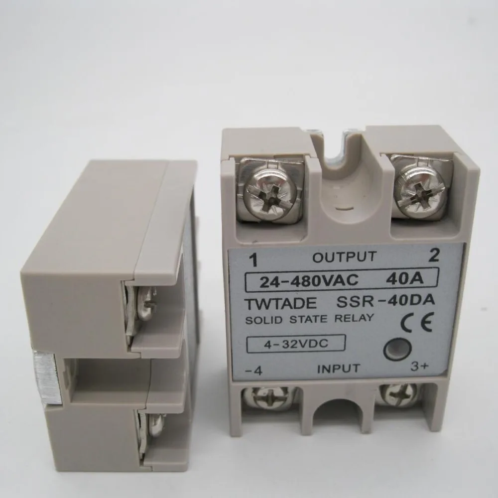 TWTADE/высококачественное Однофазное твердотельное реле SSR-40DA 40А модуль 3-32 В постоянного тока до 24-480 В переменного тока SSR-40 да ССР 40А