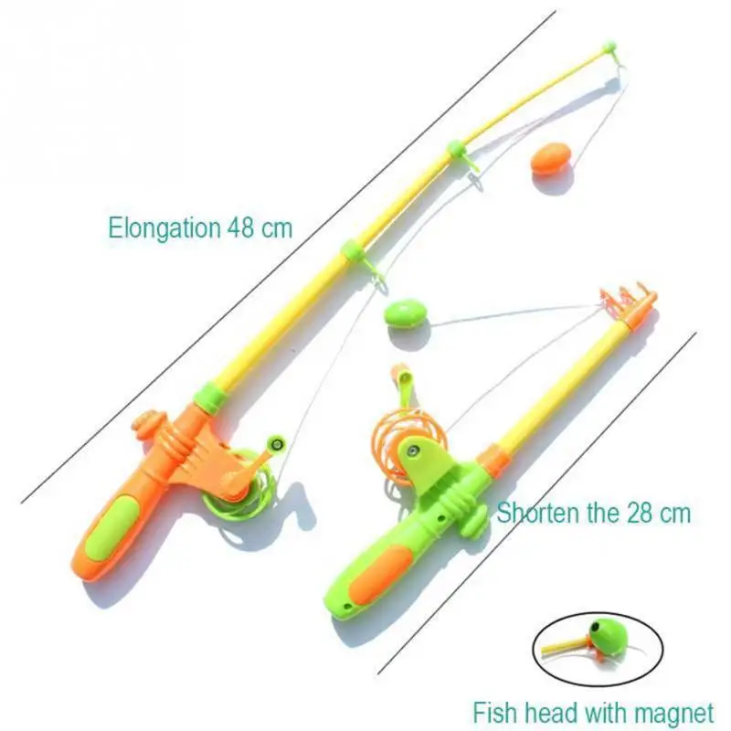 Высокое качество 7 шт./компл. детские игрушки для рыбалки 1 Пластик удочка и 6 магнитные рыбы