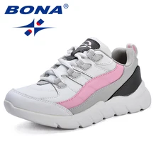 BONA/Новое поступление; популярная стильная женская прогулочная обувь; женская спортивная обувь из синтетического материала; обувь для бега на открытом воздухе; женские кроссовки на шнуровке