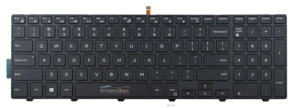 Новый для Dell Inspiron 15 5000 серии 5551 5552 5555 5558 5559 7559 раскладка клавиатуры США черный цвет