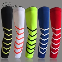 1 пара удлиненных нарукавников Защита от солнца УФ компрессионный налокотник для баскетбола Велоспорт Бег рука Крага на руку