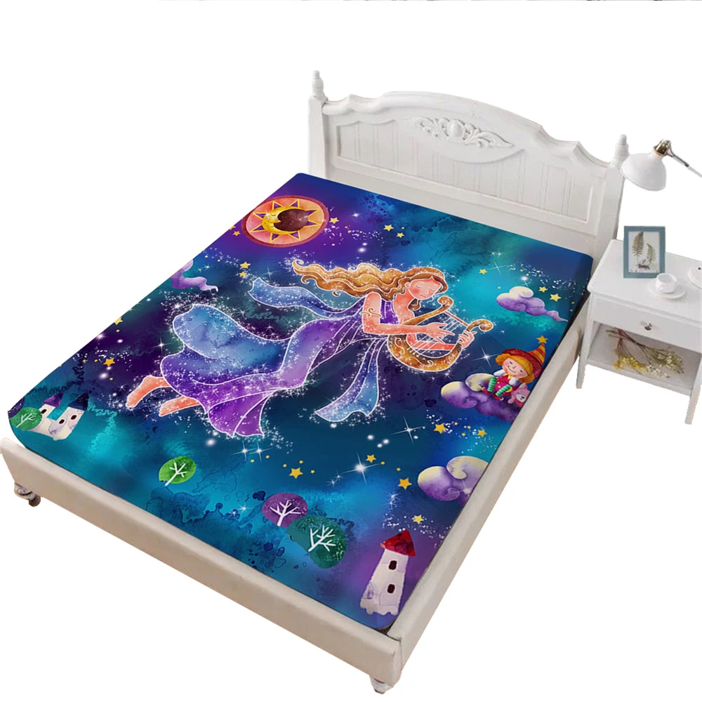 DCL-AS212 Dreamlike Leo простыня 12 созвездий простыня дети мультфильм Постельное белье красочные постельное белье глубокий карман лист D45 - Цвет: DCL-AS212