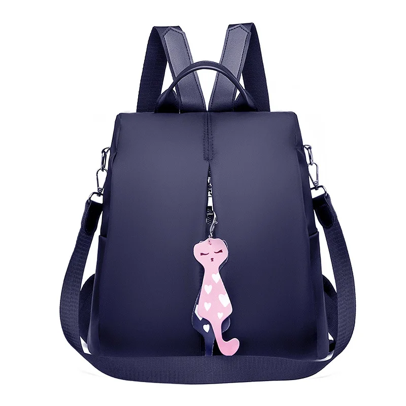 

New type lady's shoulder backpack with single shoulded diagonal span three-purpose wear-resistant and waterproof nylon fabric
