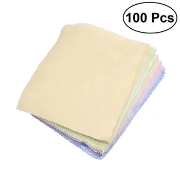

100pcs Microfiber Cleaning Cloths Wiper for Tablet Glasses Camera Cell Phones Lens(Assorted Color)