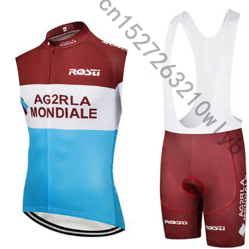 

2019 Pro AG2R Cycling Jersey maillot cycling Sleeveless Summer Bicycle Clothing Ropa Maillot Ciclismo MTB Bike Vests Clothes Set