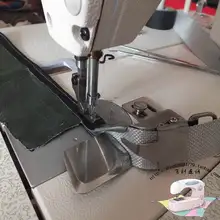 plastic leather belt, pull cylinder, cylinder hemming, sewing aid, faucet, single needle lockstitch machine with