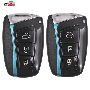

KEYECU 2 Pcs/lot New Keyless Entry 3 Button Smart Remote Key Fob 433MHz CAN ID46 Chip for Hyundai Santa Fe FCC ID: 95440 2W500