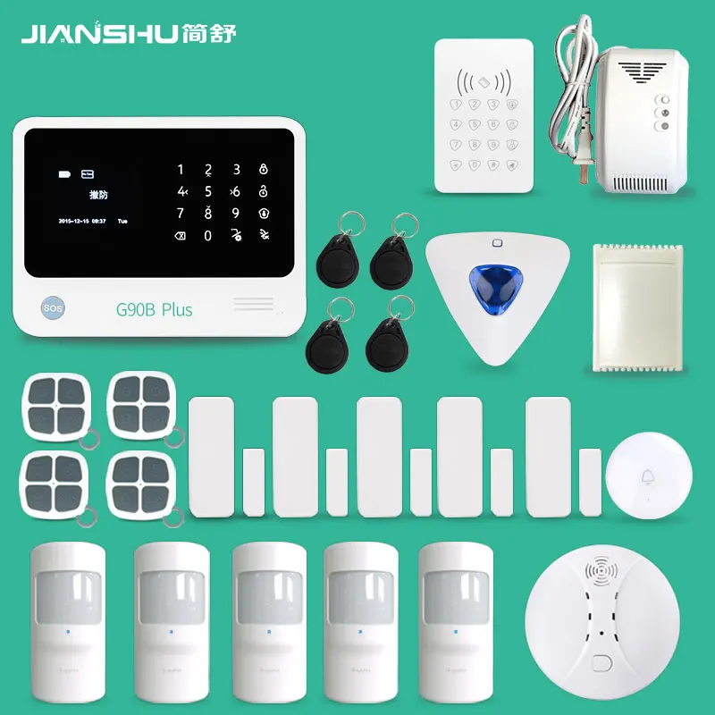 Gsm Wifi Gprs Sms Smart Home Security Alarm System With Rfid Keypad Gsm