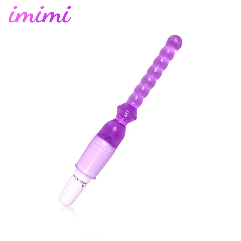 Jelly Vibrator Stick Anal Plug Vibrator Long Anal Beads Silicone G-Spot Massager Adults Sex Shop Vibrator Sex Toys for Couples