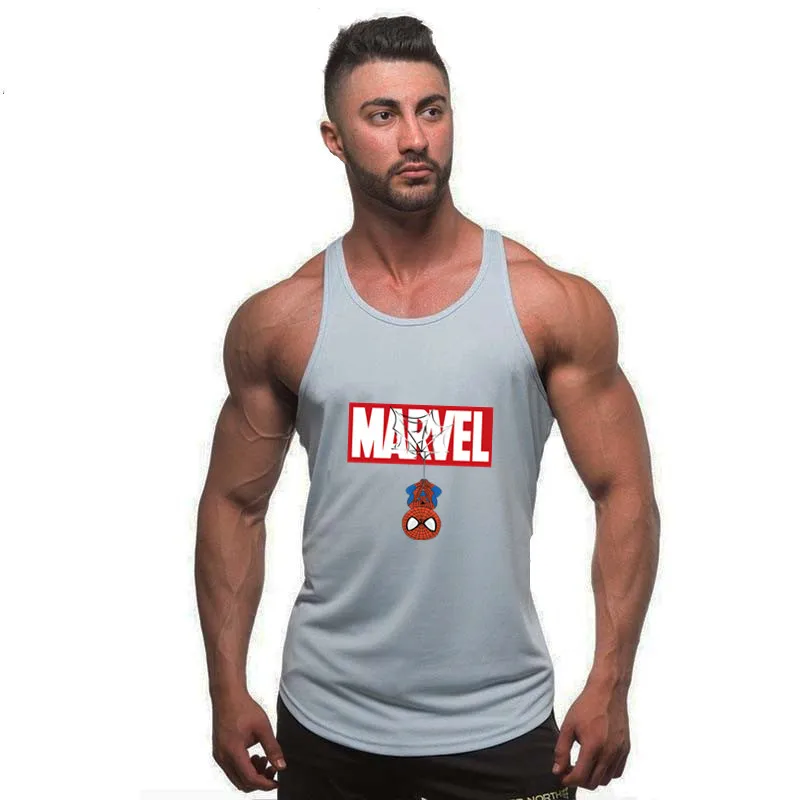 2019 Marvel Superman Musim Panas Pria Pakaian Olahraga Gym Tank Top Pria 3d Cetak Kapas Rompi Kompresi Binaraga Tanktop Tank Tops Aliexpress