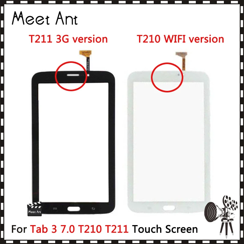 

7.0" For Samsung Galaxy Tab 3 7.0 SM-T210 T210 and SM-T211 T211 Touch Screen Digitizer Sensor Front Outer Glass Lens Panel