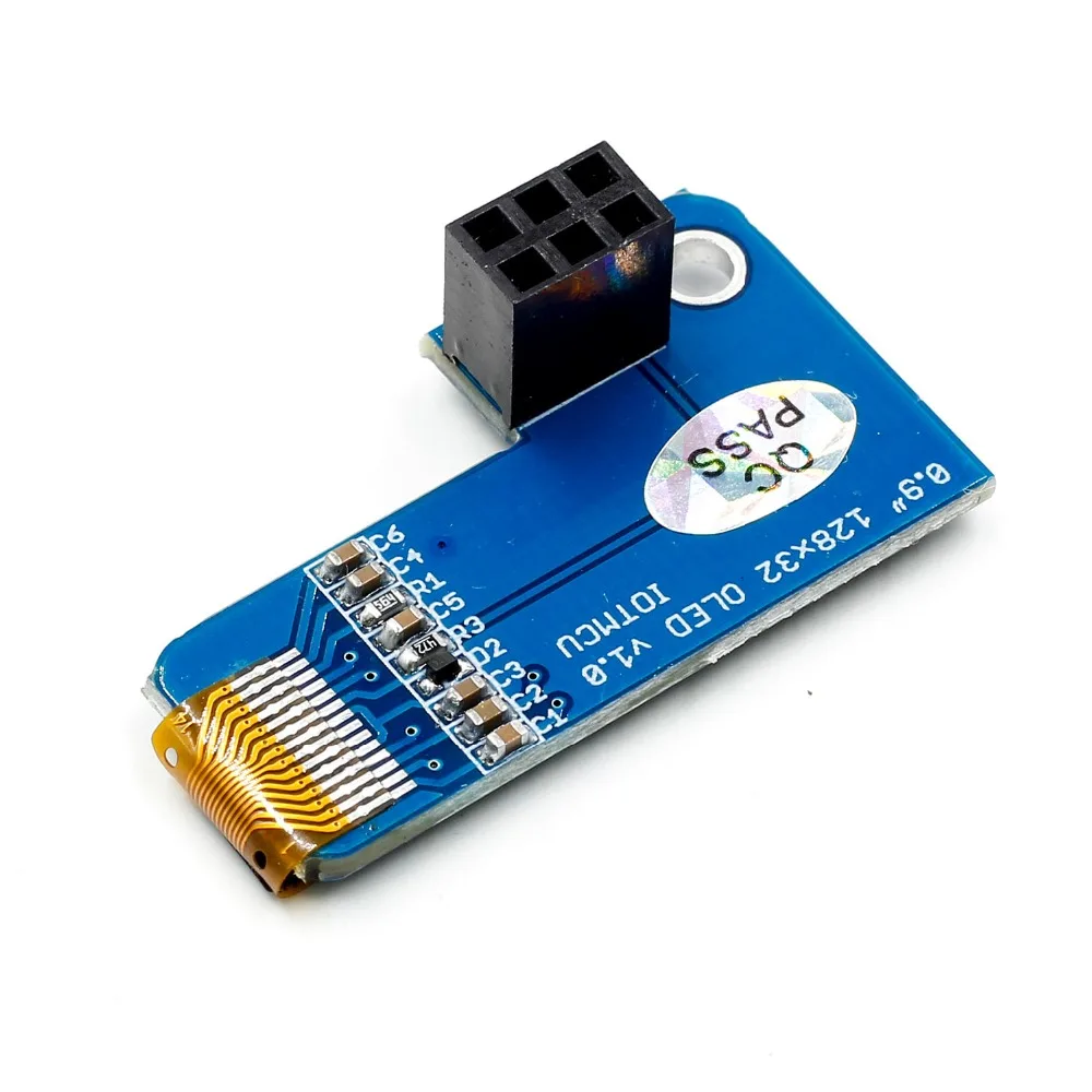 PiOLED I2C 0 91 дюйма OLED 128x32 SSD1306 синий для RPI Raspberry Pi 1 B + 2 3 и Zero|Интегральные схемы| |