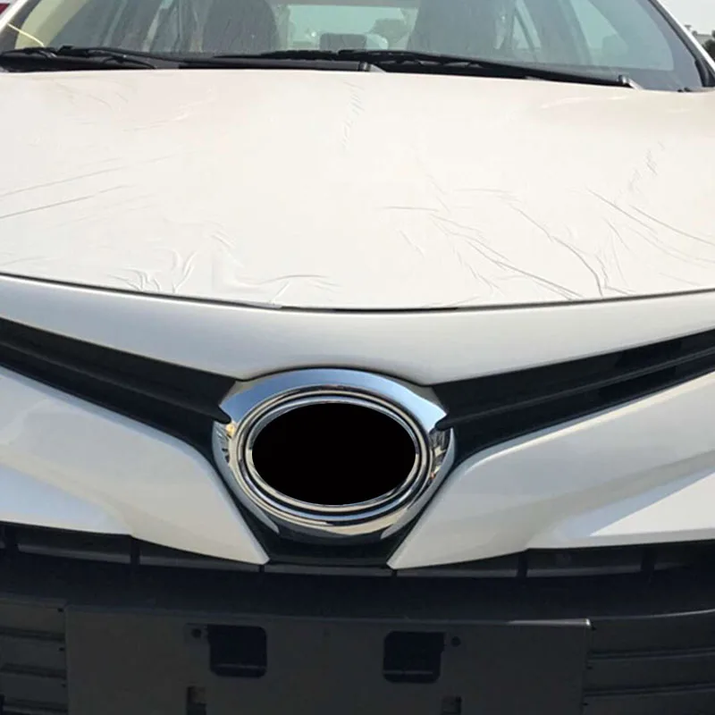 

For Toyota Vios/Yaris sedan 2017 2018 Car Styling Accessories ABS Chrome car logo frame Decoration Cover Trim