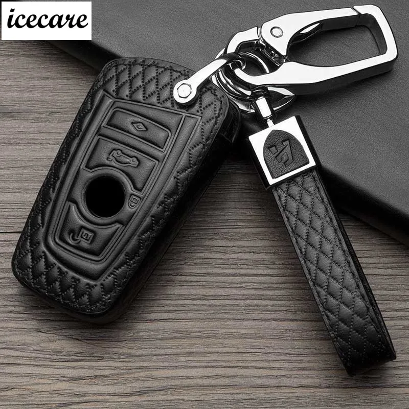 

Genuine Leather Car Key Case Key Cover Key Shell Protector for BMW X5 F15 X6 F16 G30 7 Series G11 X1 F48 F39 Accessories