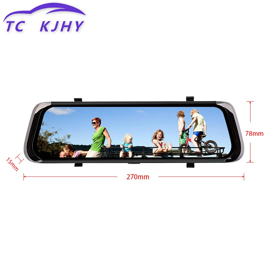 

Full HD 1080p Night Vision Automatic Recorder Rearview Mirror Touch Screen LCD USB Pushing Front Camera Design 140Wide Angle