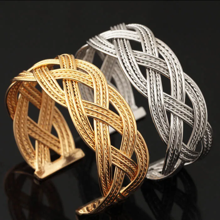 

Gold Color Classical Scroll Bracelet Adjustable Size Fashion Jewelry Cuff Bangle For Women Wholesale MGC H5193