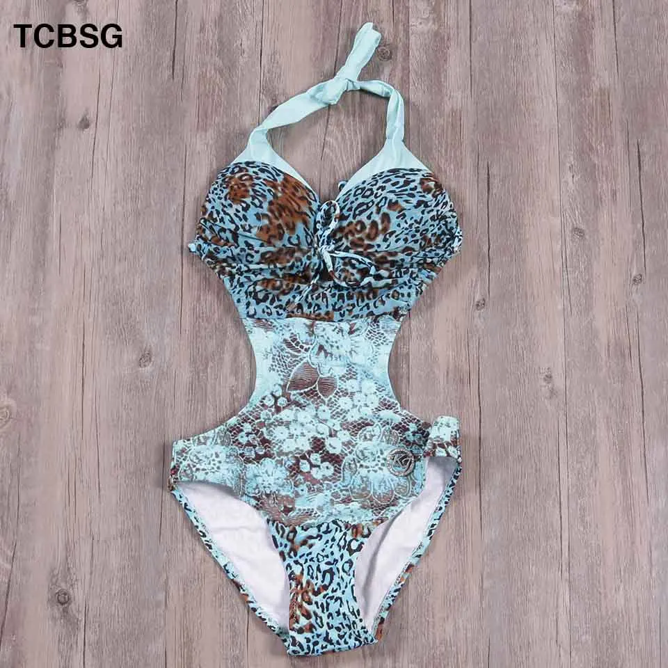 TCBSG новинка 2019 Цельный купальник сексуальный для женщин Ретро стиль летняя