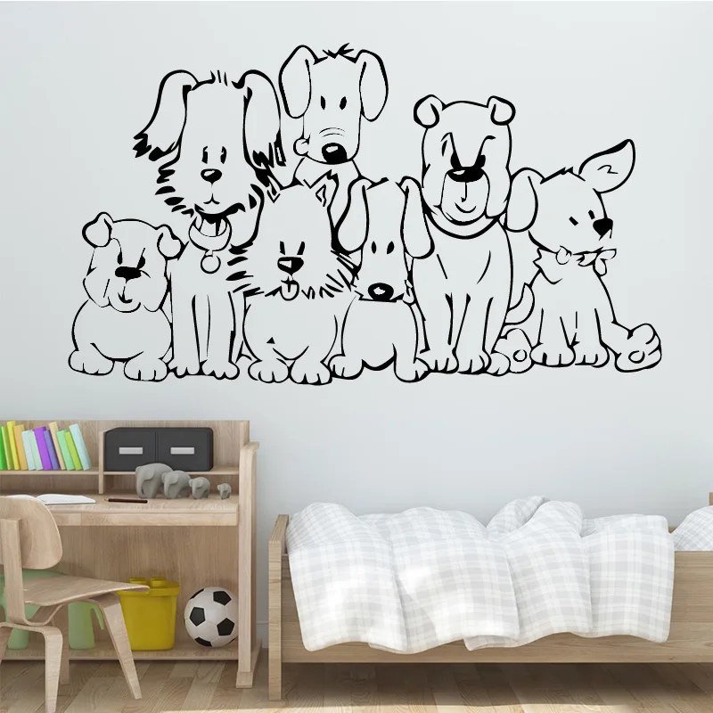Lovely Dogs Wall Art Decal Wall Art Sticker Murals Home Decoration