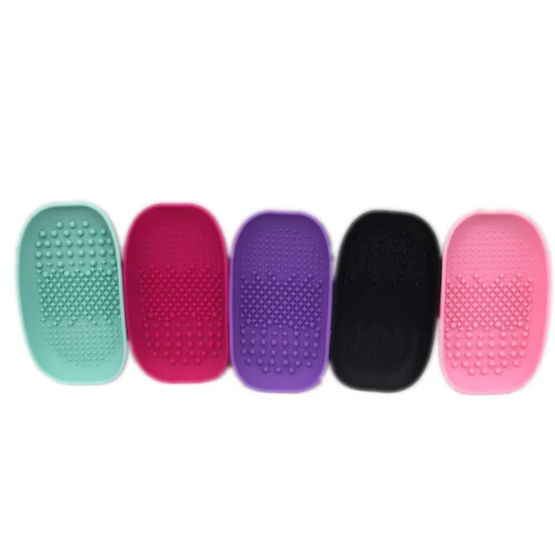 

1pcs Multi-color Silicone Makeup Brush Cleaner Mat Washing Tools Cosmetic Make up Brushes Eyebrow Cleaning Pad Scrubber Board