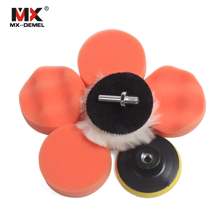 

MX-DEMEL 7pcs 3" car polishing pad set Polishing Buffer Waxing Buffing Pad Drill Set Kit Car Polishing sponge Wheel Kit polisher