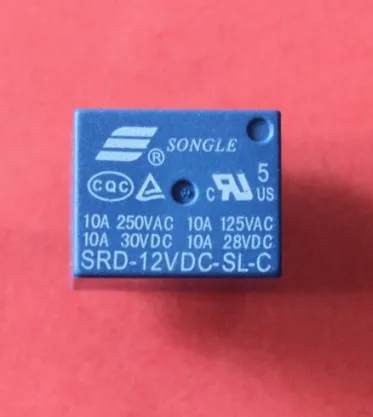 500pcs 12V DC SONGLE Power Relay SRD-12VDC-SL-C PCB 5 pins | Обустройство дома