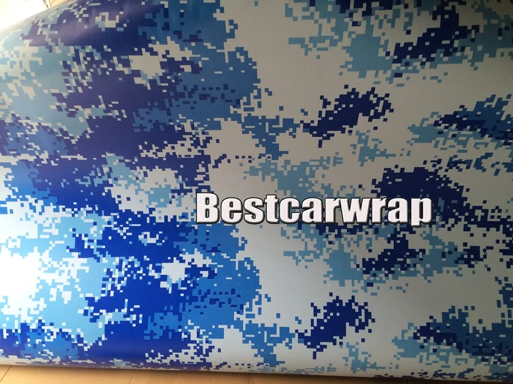 ocean blue digital pixel camo vinyl car wrapping film 3m 1080 (5)
