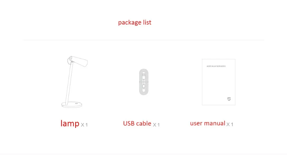 Новейшая настольная лампа для зарядки Xiaomi Mijia, 2000 мА/ч, USB перезаряжаемая портативная Настольная лампа с 3 режимами яркости, ночной Светильник для чтения