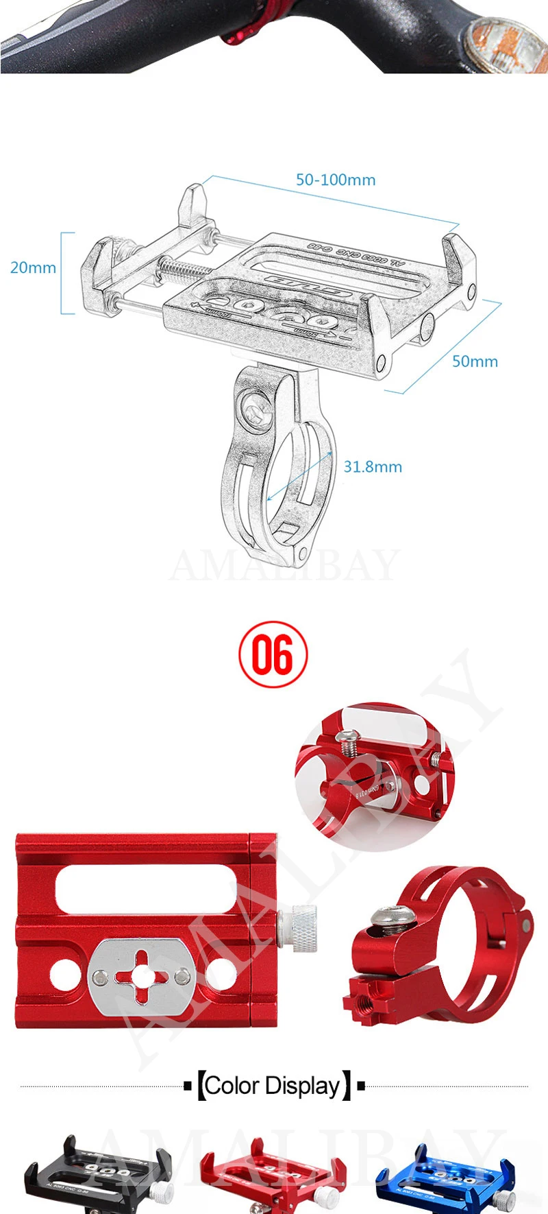 Подставка-держатель для телефона Xiaomi Mijia M365 электрический скутер Qicycle EF1 сплав с ЧПУ подходит для телефона с диагональю от 3,5 до 6,2 дюймов gps прочный нескользящий