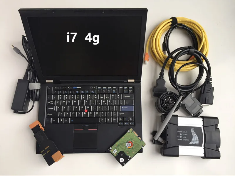  Para bmw Herramienta de escaneo para bmw Icom next wifi portátil t410 i7 cpu ram 4g hdd 500gb softw
