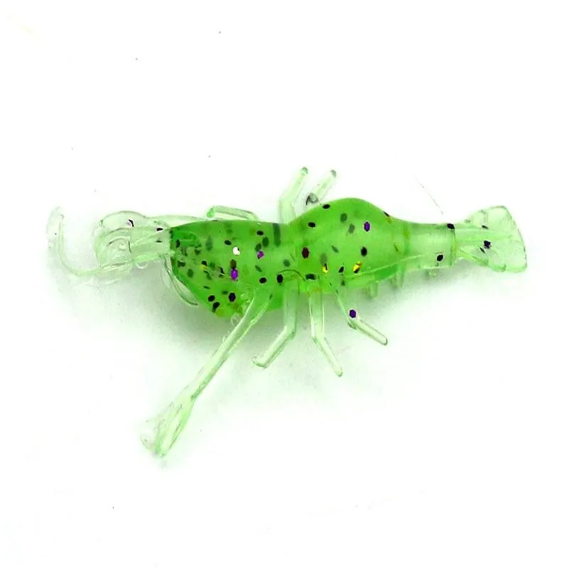 5pcslot 8cm 3.6g Mixed Color Isca Artificial Shrimp Fishing Lure Soft Bait Silicone SwimBait For Sea Lake River Fishing Tackle (5)