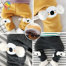 Lemonmiyu/Детские зимние штаны с объемным рисунком для мальчиков От 0 до 3 лет, хлопковые теплые бархатные леггинсы для малышей милые повседневные штаны-шаровары с эластичной резинкой на талии