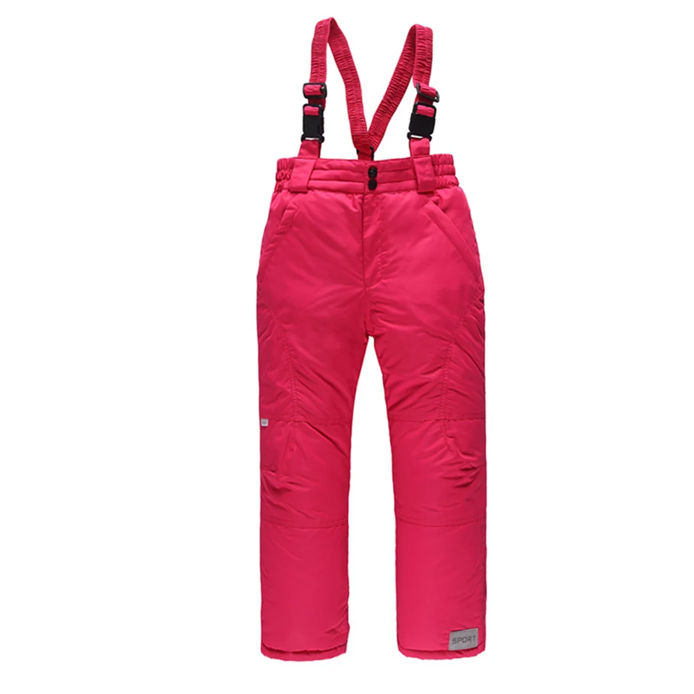 Детские лыжные брюки для родителей и детей; плотные брюки для мальчиков; теплые лыжные брюки для девочек; ветрозащитные водонепроницаемые детские брюки для сноуборда; W302 - Цвет: WS9012