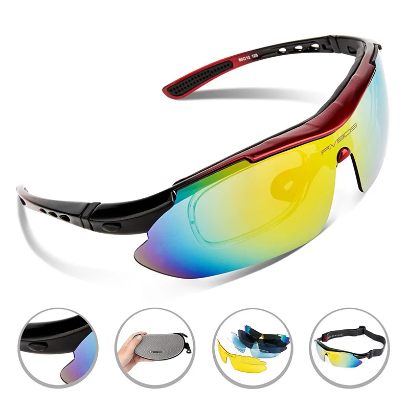 RIVBOS Polarized Sports Style Sunglasses Running Cycling Eyewear Glasses Bike cyclisme