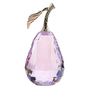 

96mm K9 Crystal Fruit Pear Paperweight Souvenir Smoothy Pretty Vegetable Gifts Crafts Souvenir Home Decoration