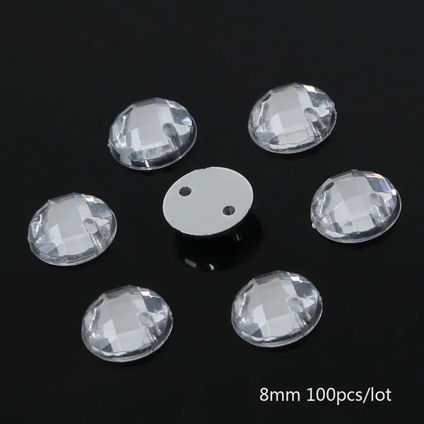 8MM  100PCS  Clear