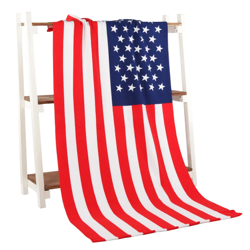 

Microfiber towel printing activity beach towel hair super soft water 70*140 cm American flag style