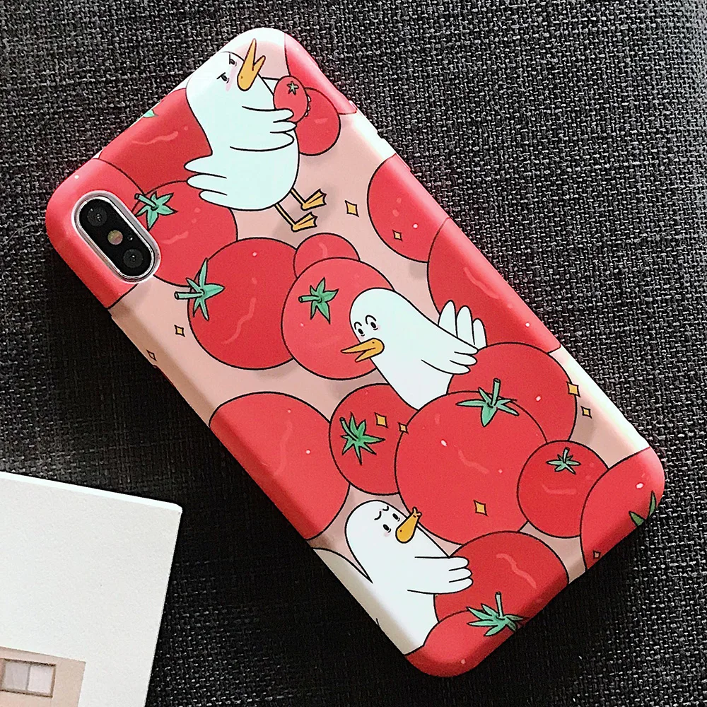 KIPX1123_5_JONSNOW Solid Liquid Soft Silicone Case For iPhone X XR XS Max 6 6S 7 8 Plus Cases Painted Cartoon Chick Cat Pattern TPU Cover